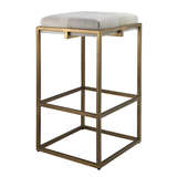 20shel bswh 1910shelbybarstool whitehide antiquebrass