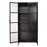 20unio cubk 1904uniontallcuriocabinet blackiron&clearglass front onedooropen
