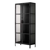 20unio cubk 1904uniontallcuriocabinet blackiron clearglass side