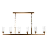 5line6 abcl 1910linear6lightchandelier antiquebrass unlit