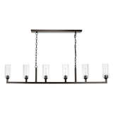 5line6obcl 1910linear6lightchandelier oilrubbedbronze unlit