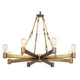 5man8 chab 1910manchester8lightchandelier antiquebrassmetal lit