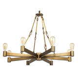 5man8 chab 1910manchester8lightchandelier antiquebrassmetal unlit