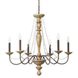 Ch3 ls 1904maybelchandelier washedwood&antiron unlit