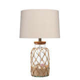 Lshugorope 1908hugotl clearglass&rope withshells